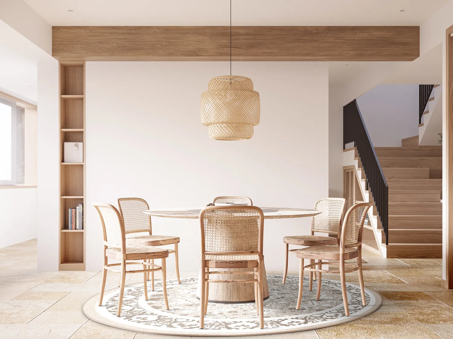 Ronde vloerkleden - Ember (beige/grijs)