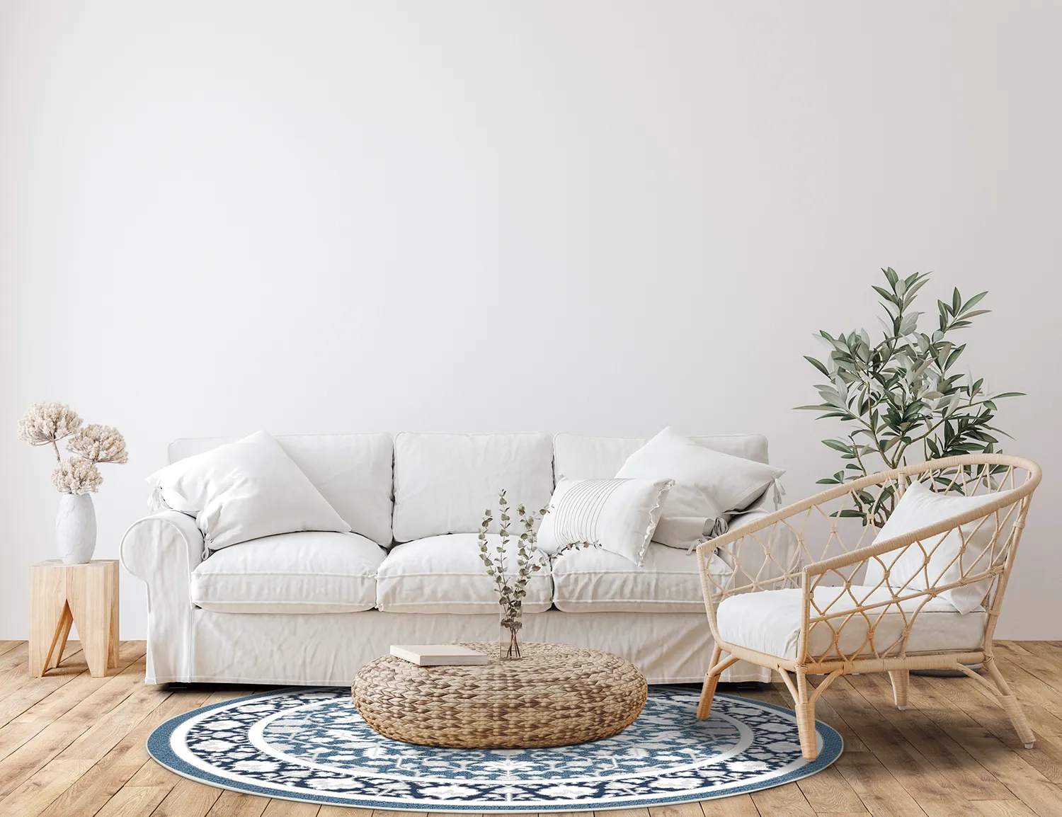 Ronde vloerkleden - Ember (blauw)