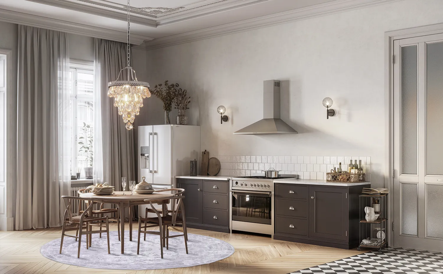 Rond vloerkleed - Gombalia (lichtpaars)