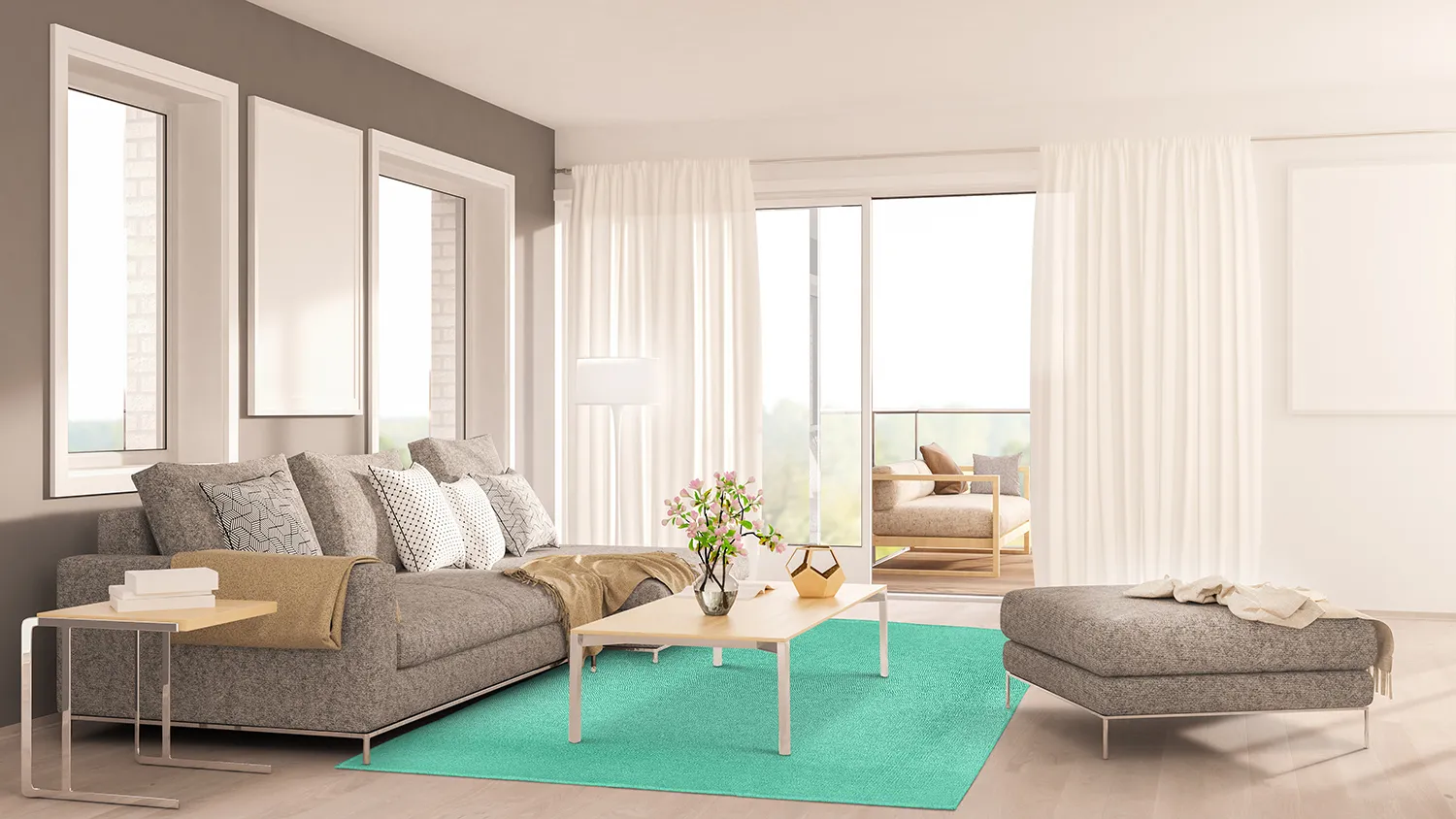 Wollen-vloerkleed - Hamilton (Biscay Green)