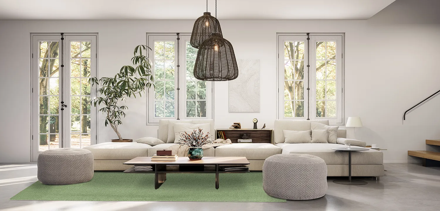 Wollen-vloerkleed - Hamilton (Chive)