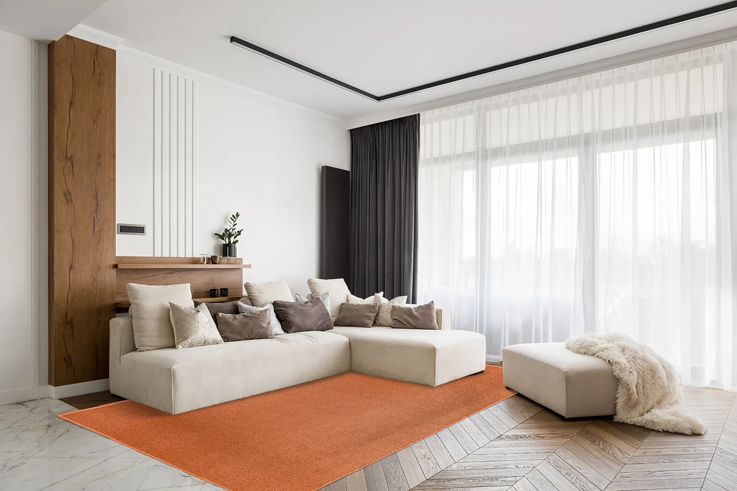 Wollen-vloerkleed - Hamilton (Cinnamon)