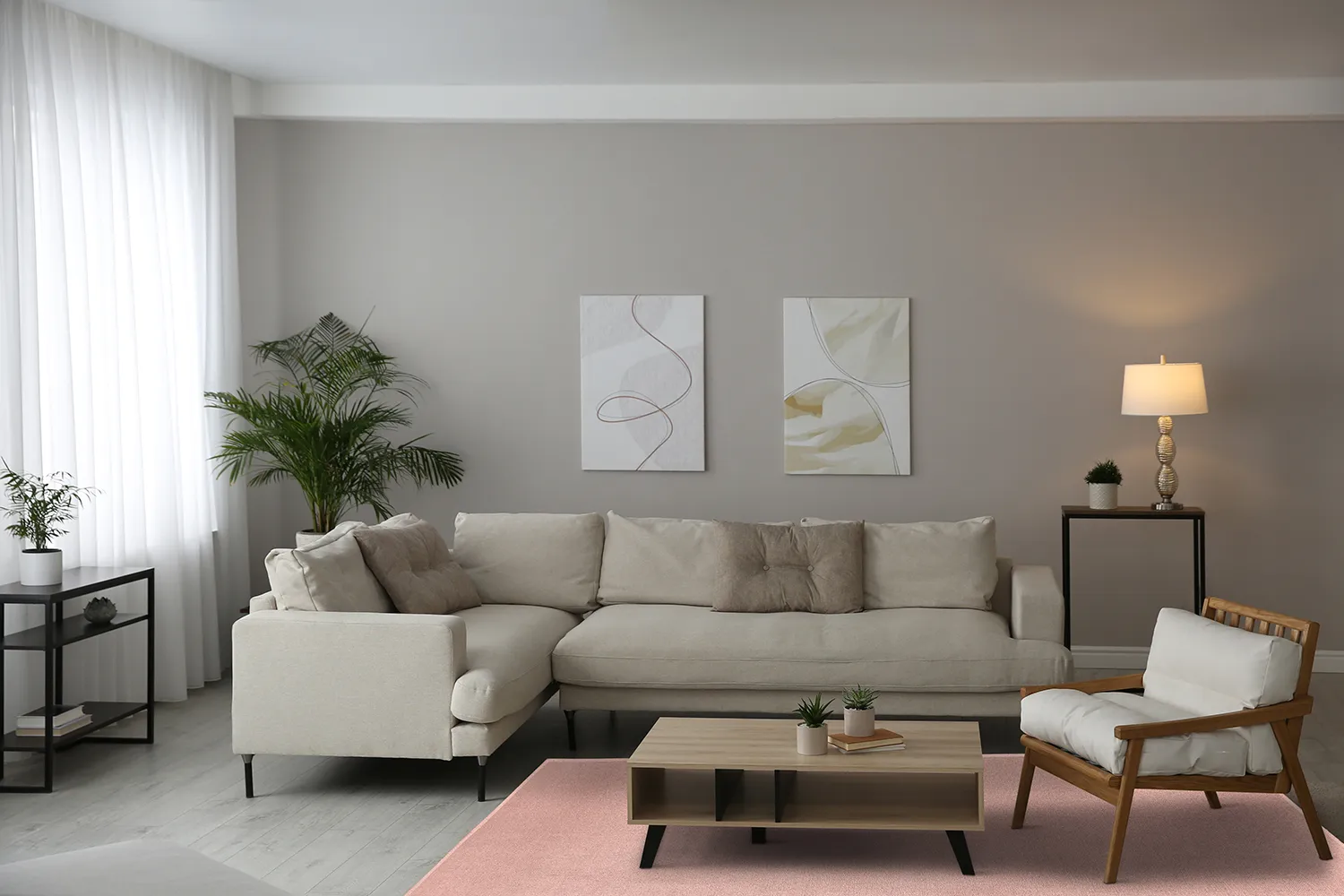 Wollen-vloerkleed - Hamilton (Coral Pink)