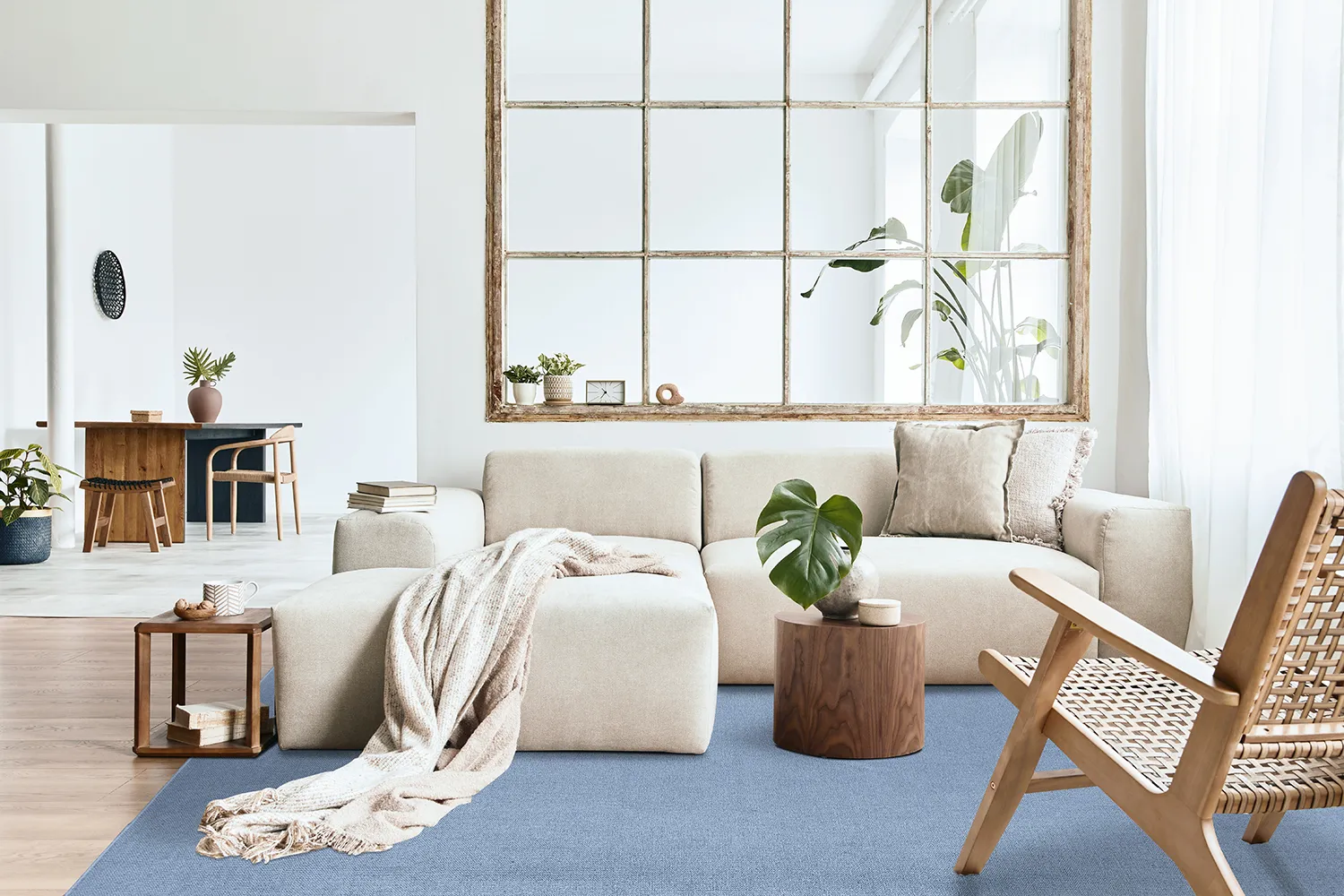 Wollen-vloerkleed - Hamilton (Faded Denim)