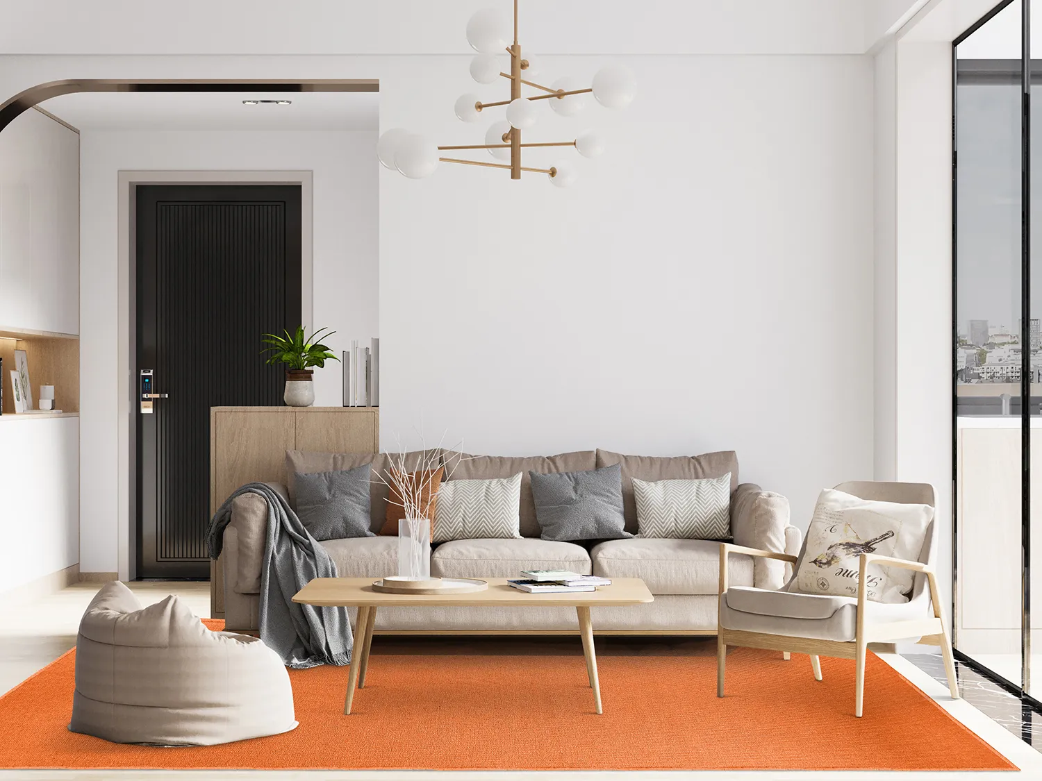 Wollen-vloerkleed - Hamilton (Orange Peel)