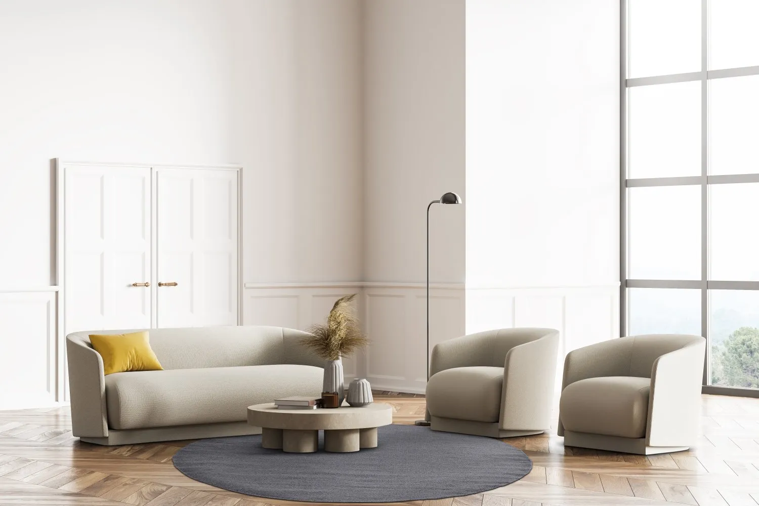 Ronde vloerkleden - Hamilton (Asphalt)