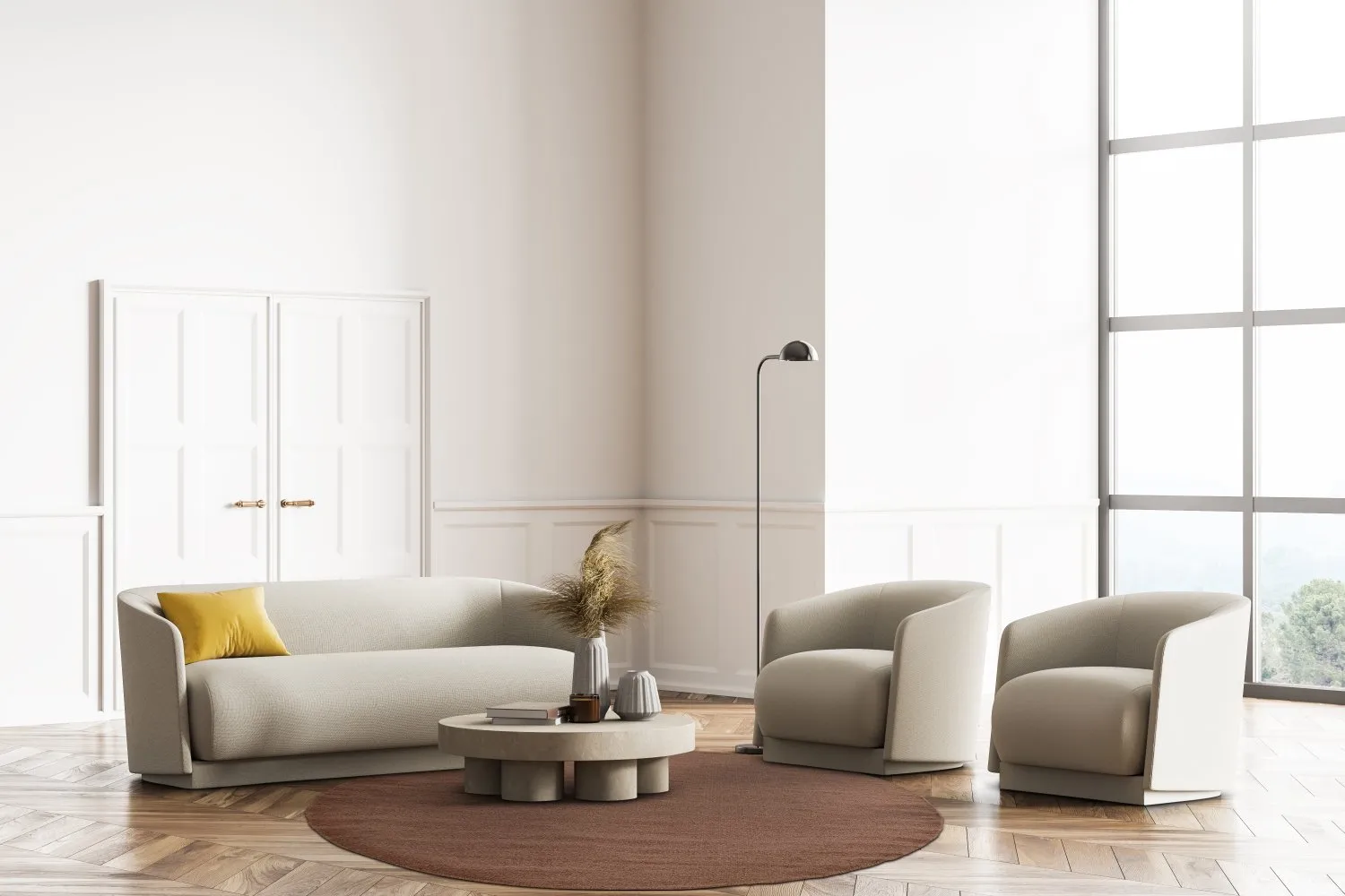 Ronde vloerkleden - Hamilton (Deep Taupe)