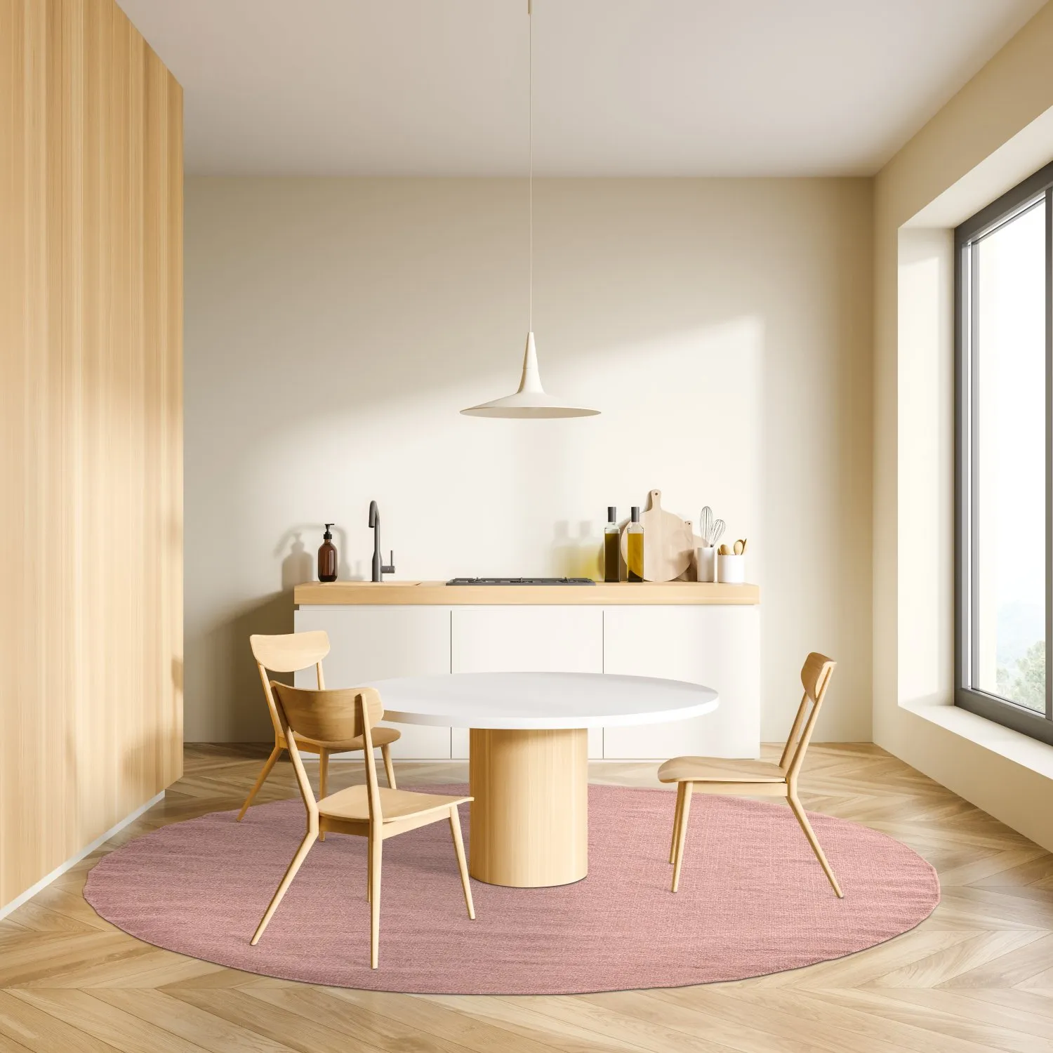 Ronde vloerkleden - Hamilton (Coral Pink)