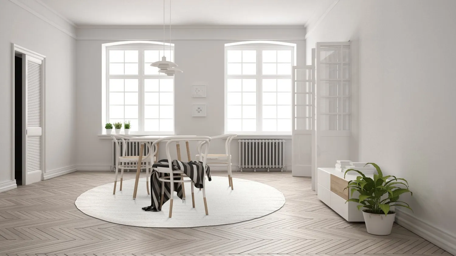 Ronde vloerkleden - Hamilton (wit)