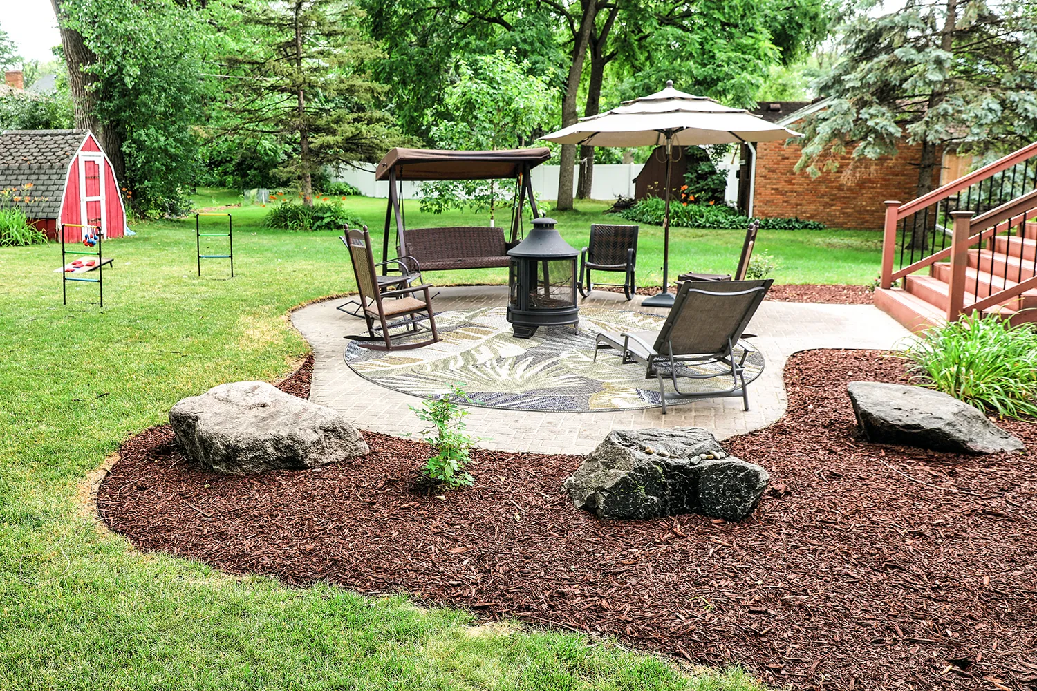 Ronde vloerkleden - Indoor/Outdoor Havana (blauw/multi)