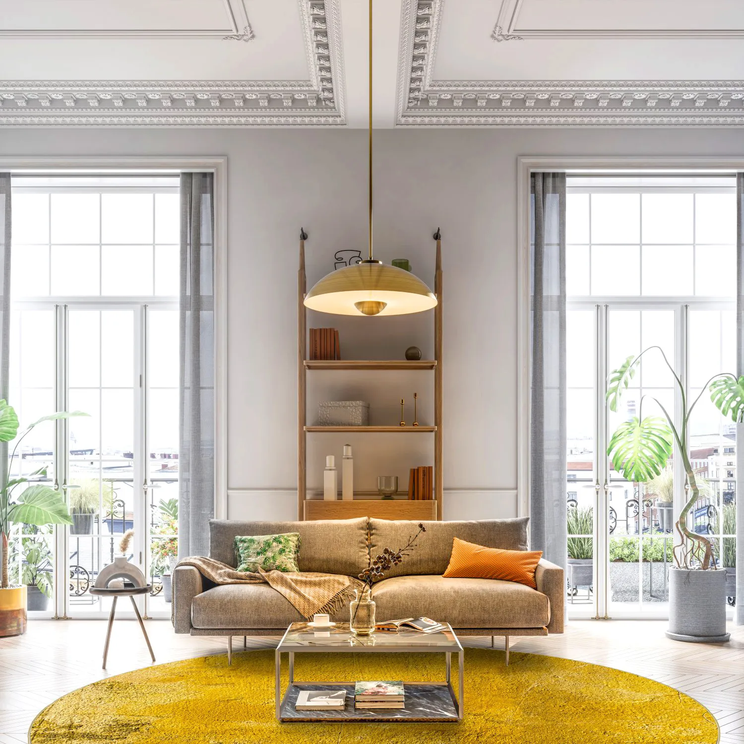 Rond vloerkleed - Arbus (goud)