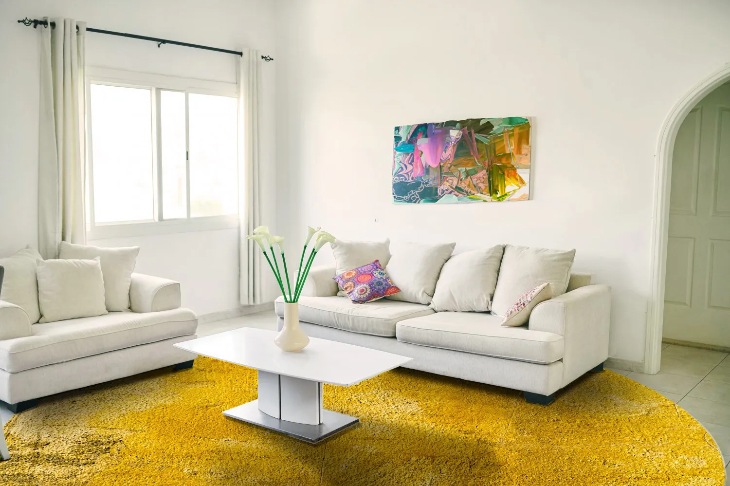 Rond vloerkleed - Arbus (goud)