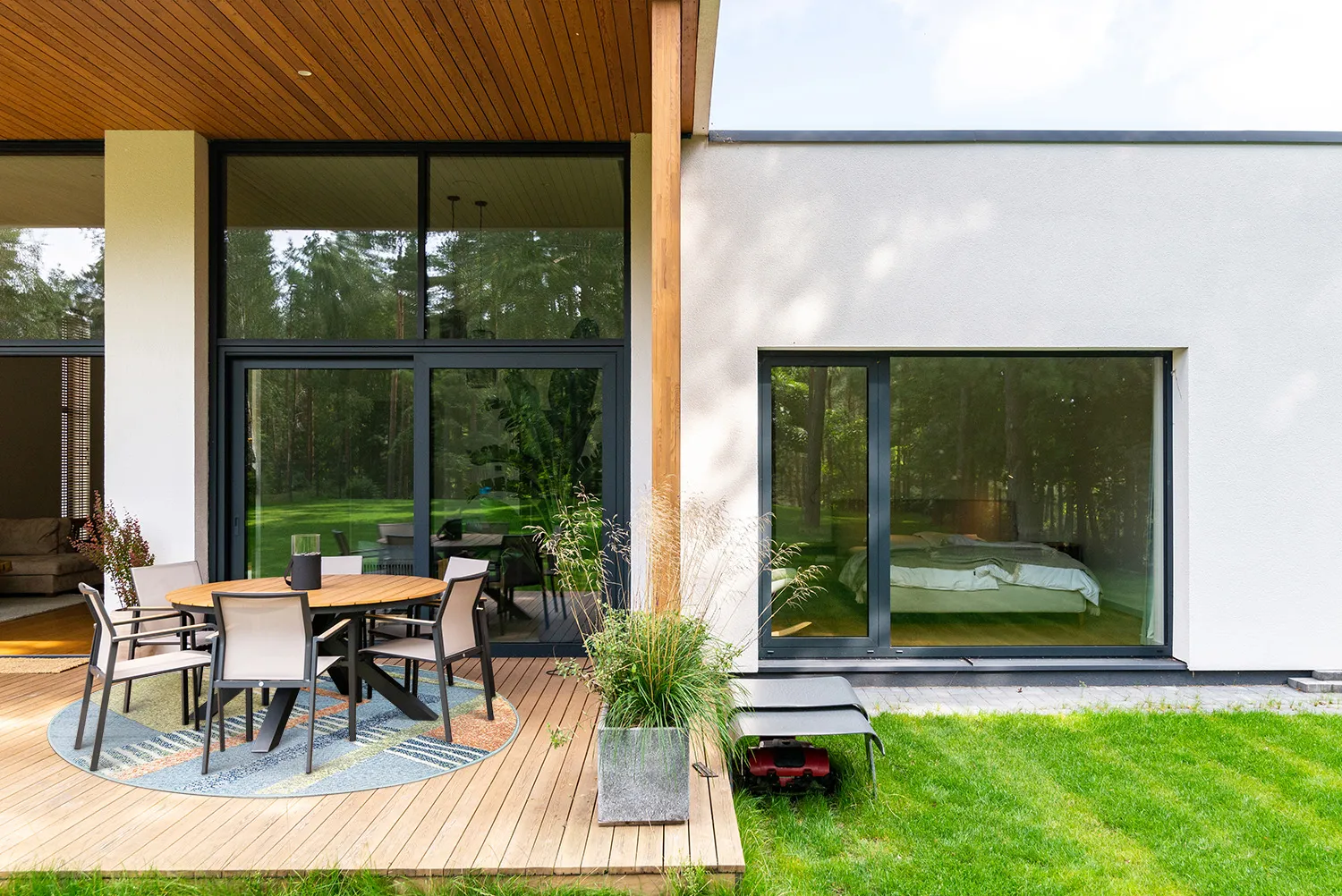 Ronde vloerkleden - Indoor/Outdoor Trivia (blauw/multi)