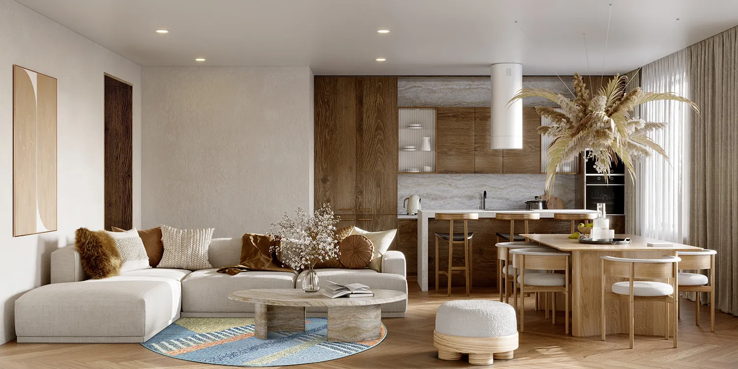 Ronde vloerkleden - Indoor/Outdoor Trivia (blauw/multi)