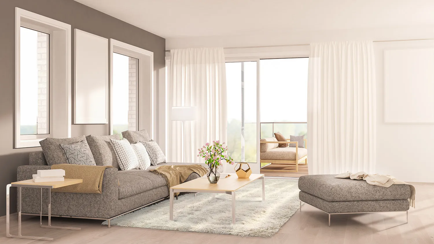 Wollen-vloerkleed - Ives (beige)