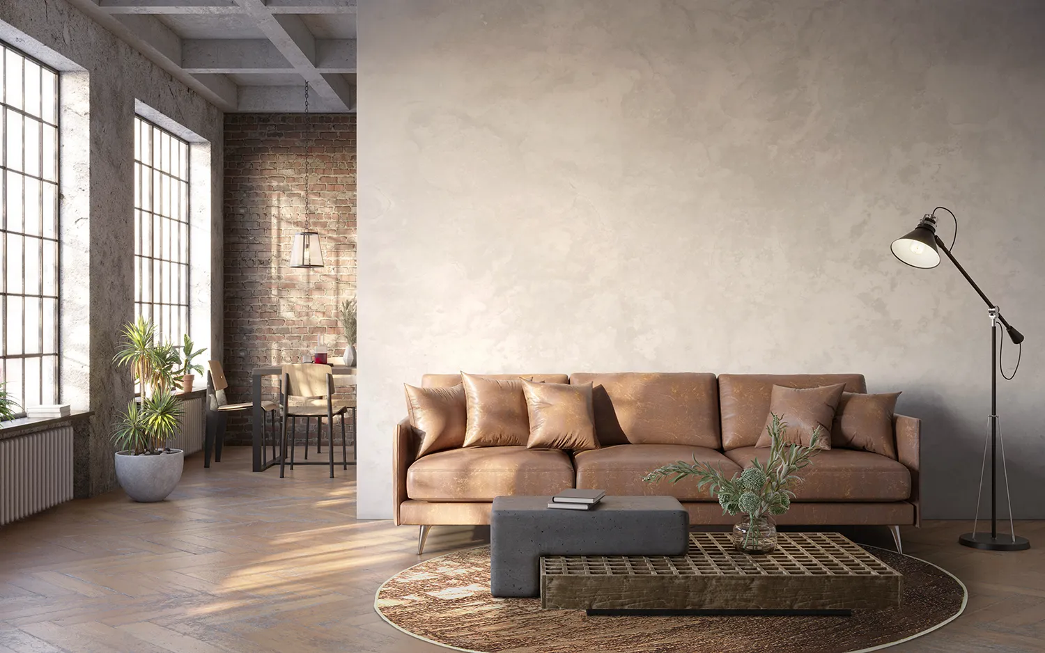 Rond vloerkleed - Junes (goud)