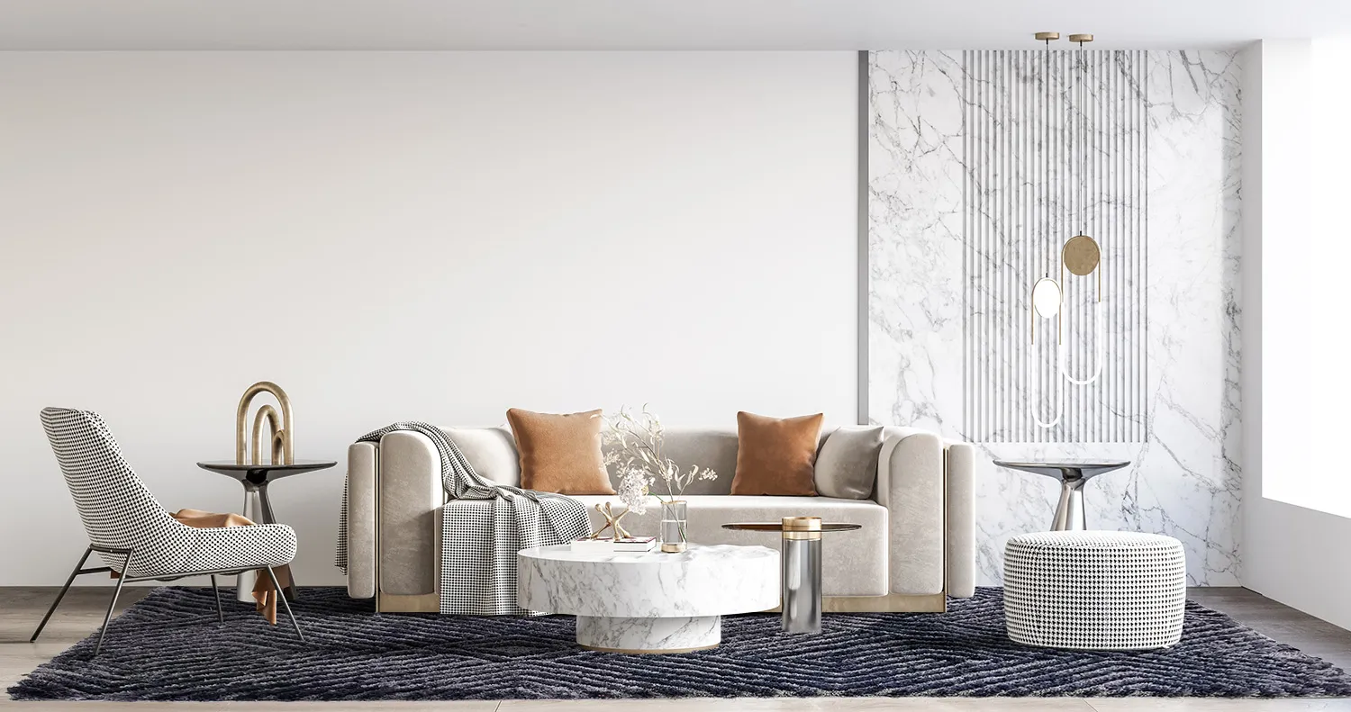 Hoogpolig vloerkleed - Monti (zwart)