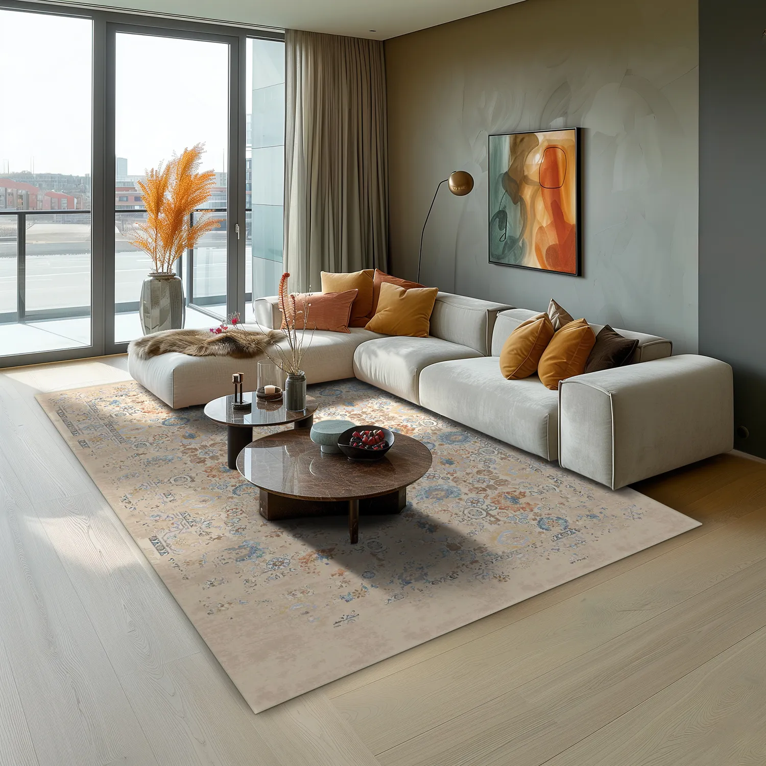 Wilton - Oakley (beige/blauw)