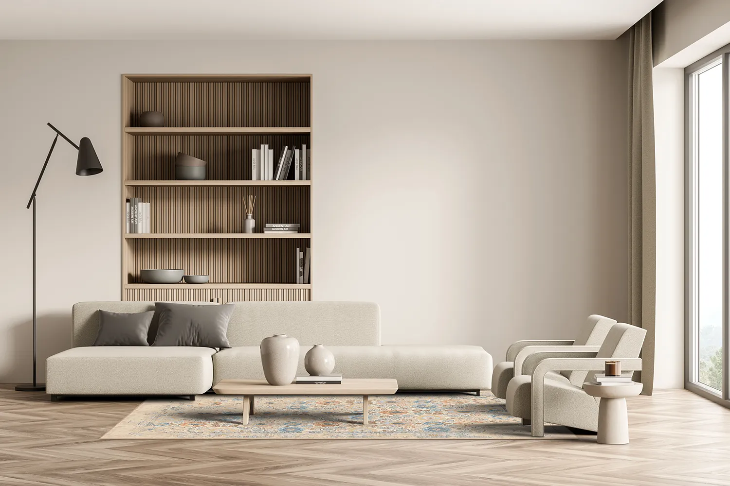 Wilton - Oakley (beige/blauw)