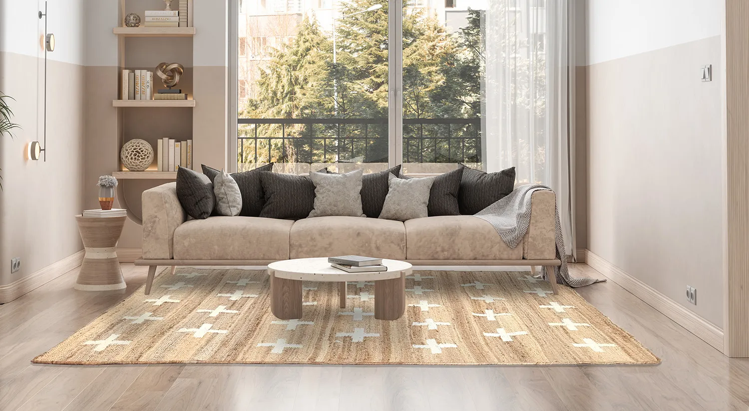 Wollen-vloerkleed - Palma (beige)