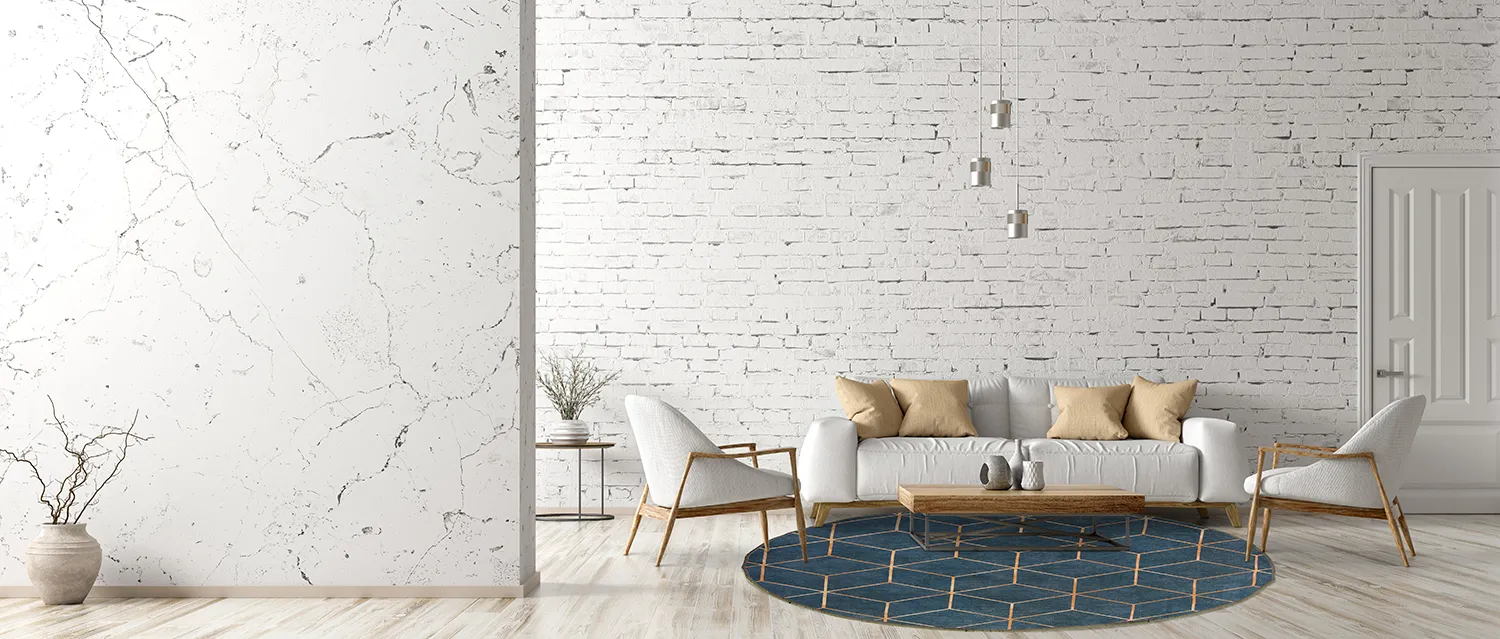 Rond vloerkleed - Remy (blauw)