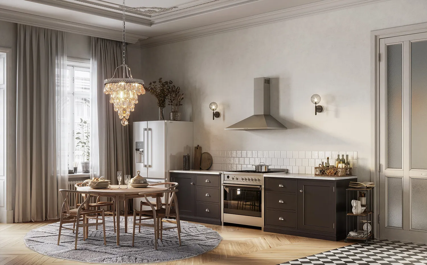 Ronde vloerkleden - Rostock (grijs)