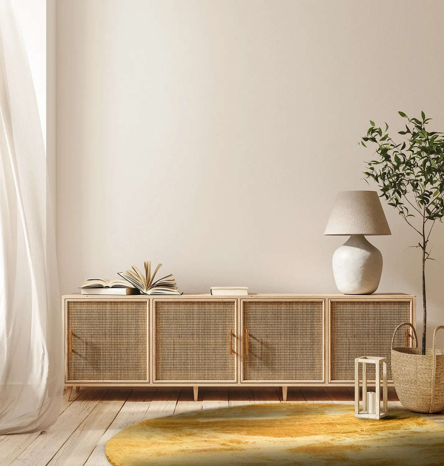 Ronde vloerkleden - Aranga Super Soft Fur (ochre)