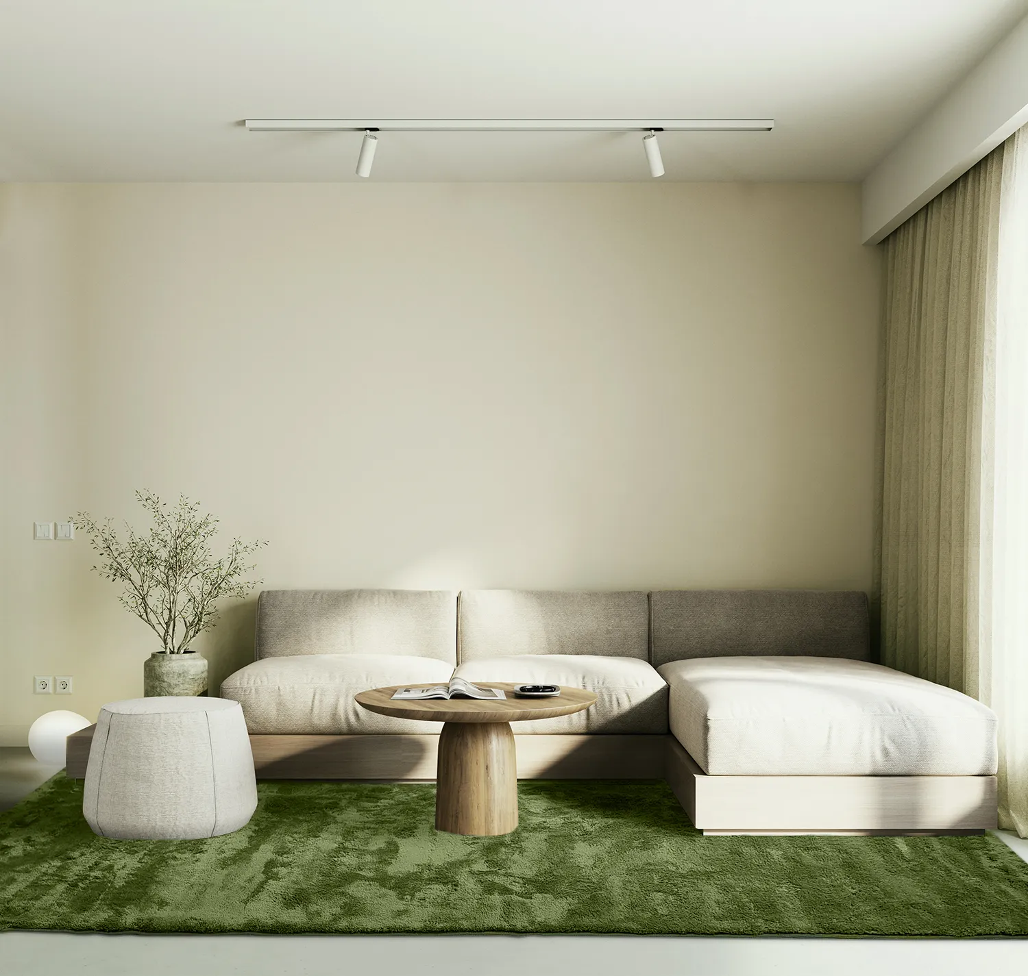 Hoogpolig vloerkleed - Aranga Super Soft Fur (olijfgroen)