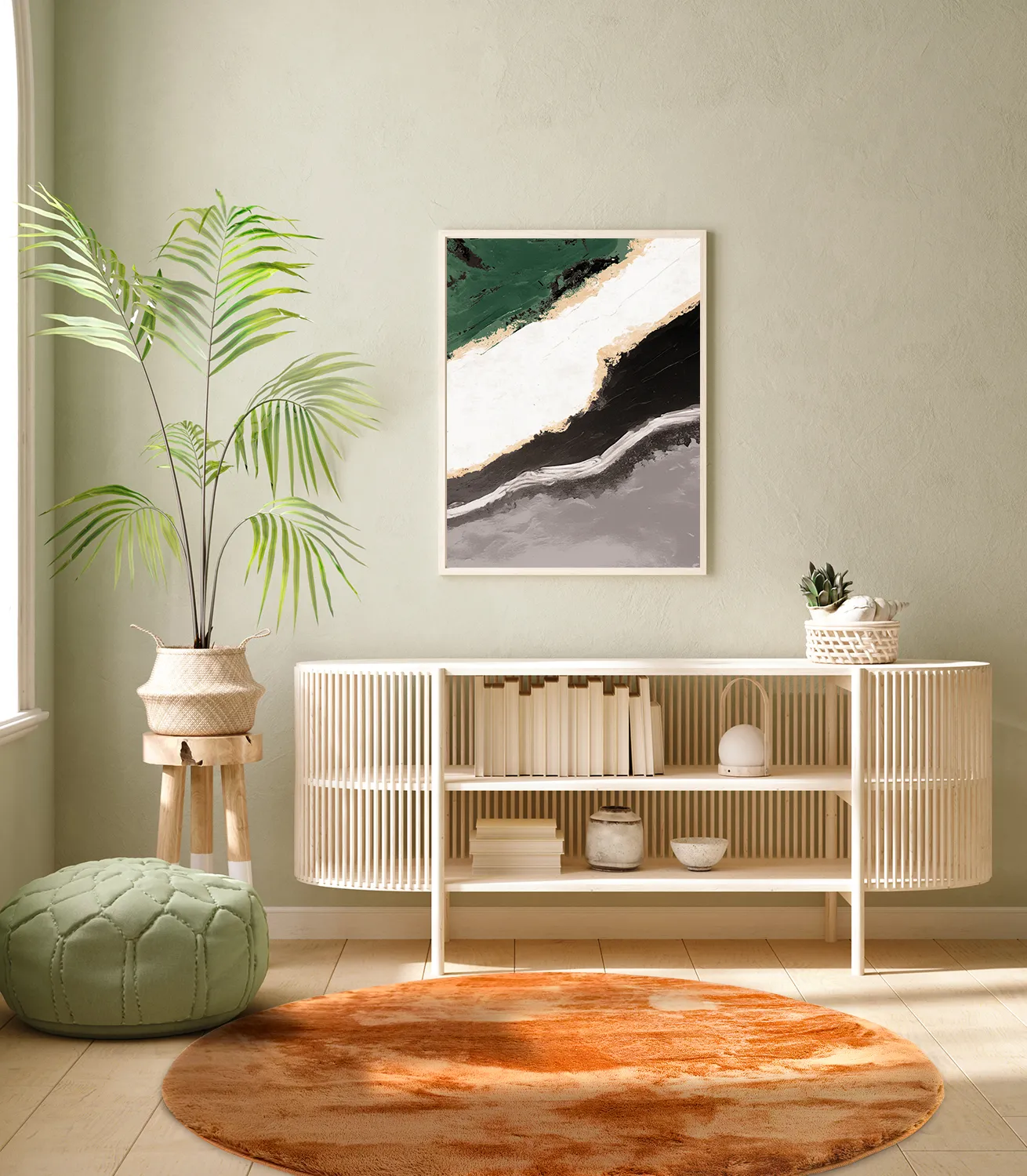 Ronde vloerkleden - Aranga Super Soft Fur (oranje)