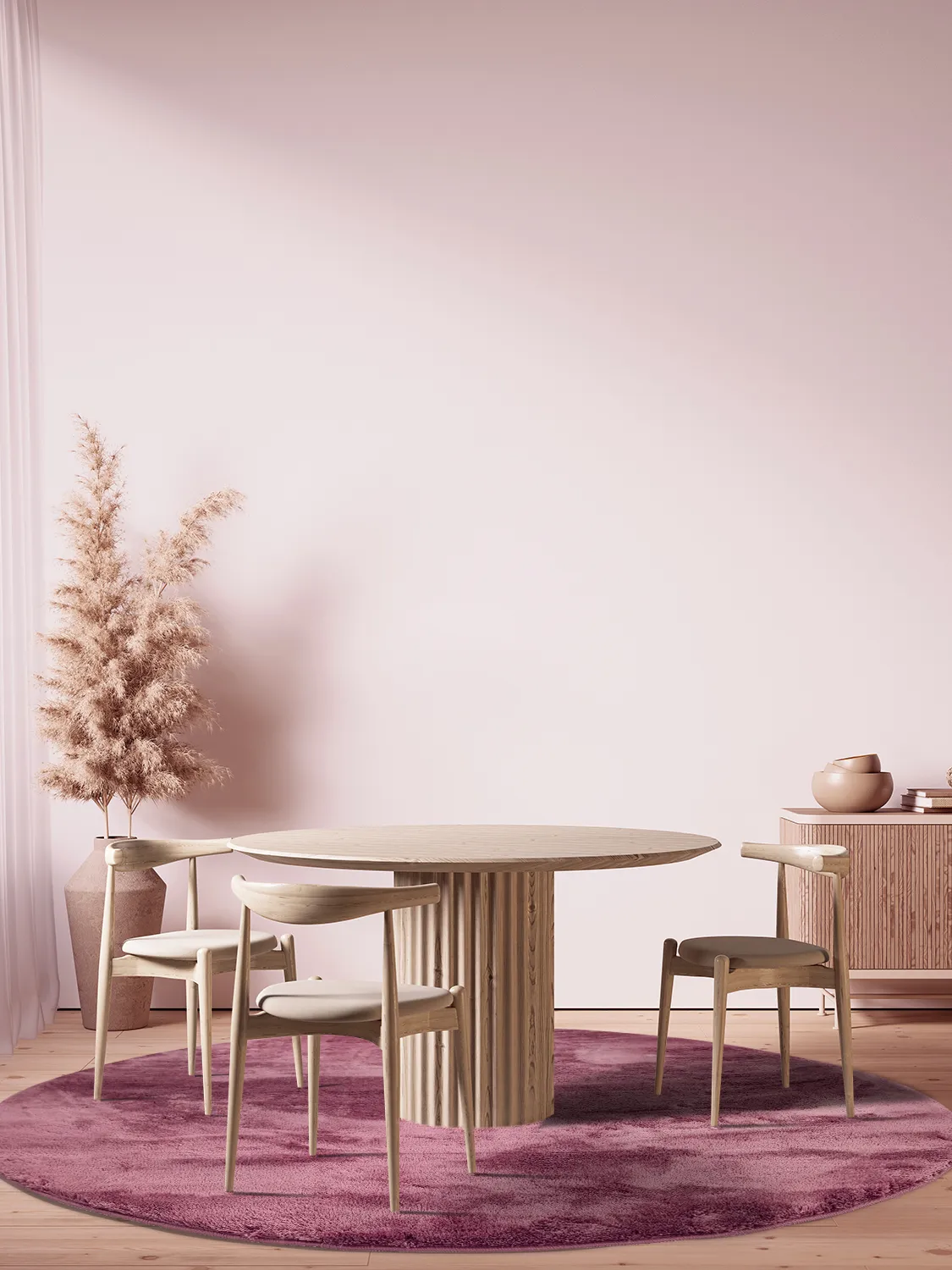 Ronde vloerkleden - Aranga Super Soft Fur (rose)