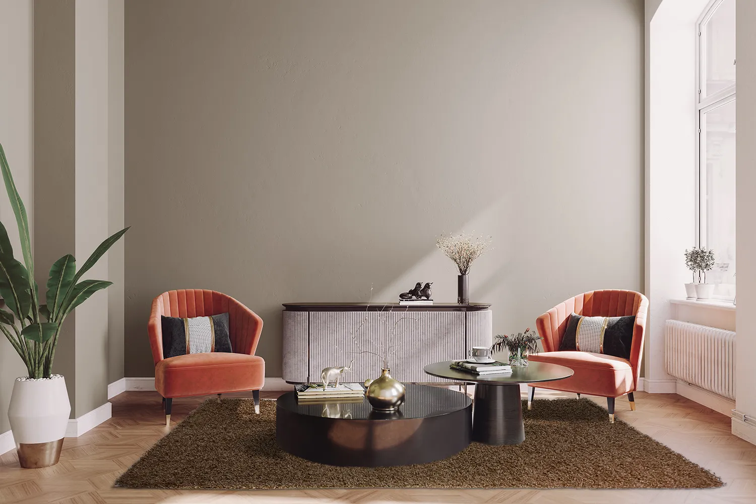 Hoogpolig vloerkleed - Zoe (bruin)