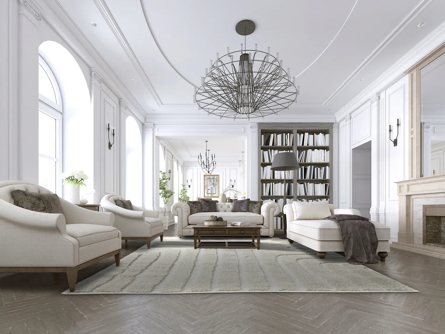 Hoogpolig vloerkleed - Elvira (offwhite)