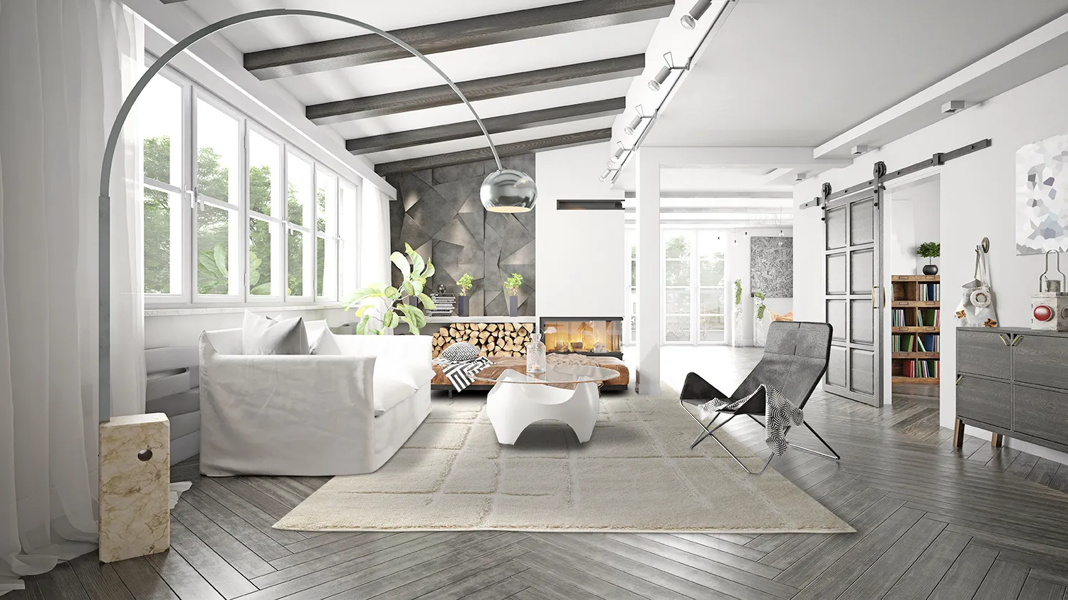 Hoogpolig vloerkleed - Flavia (offwhite)