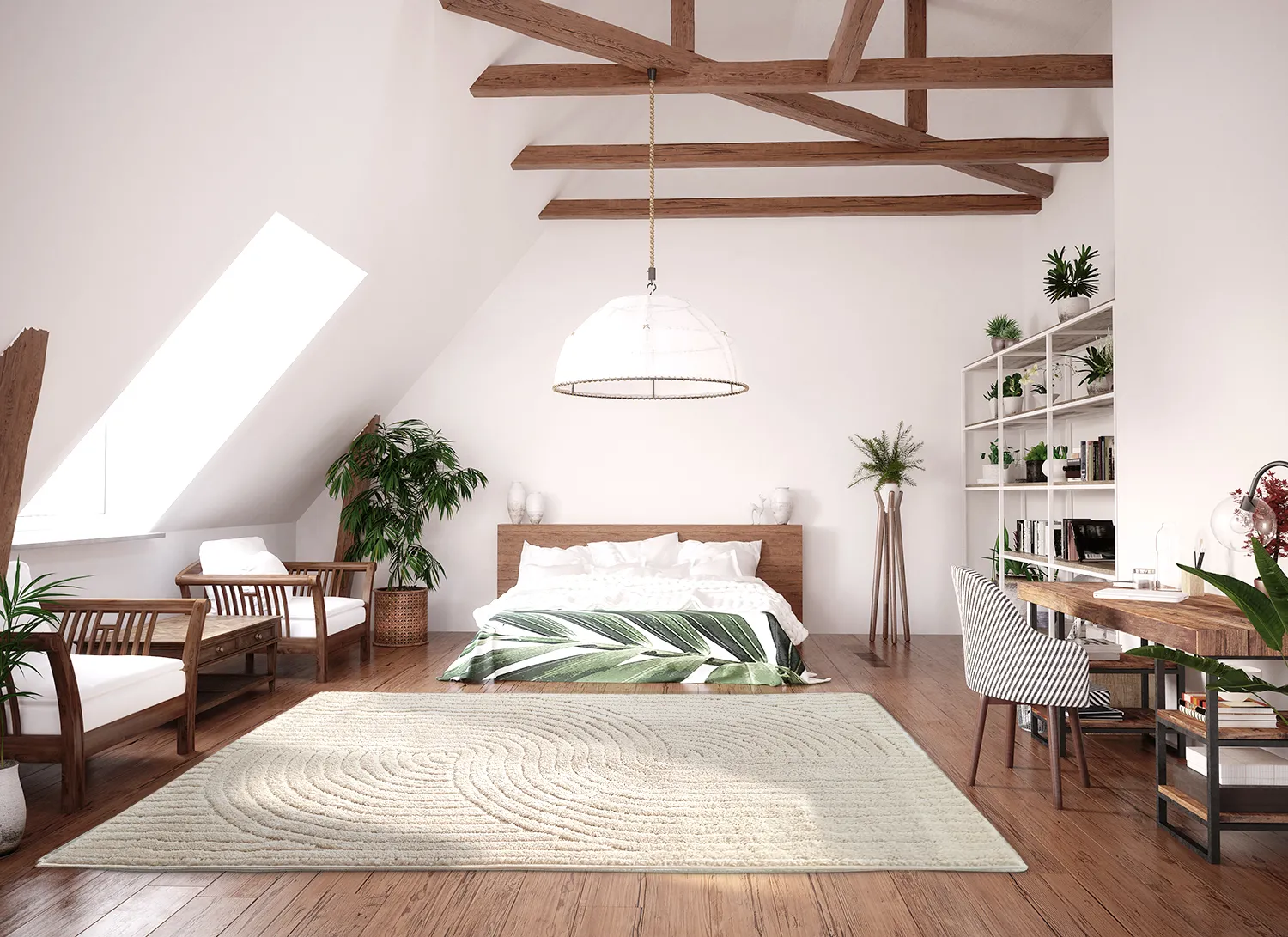 Hoogpolig vloerkleed - Wendy (offwhite)