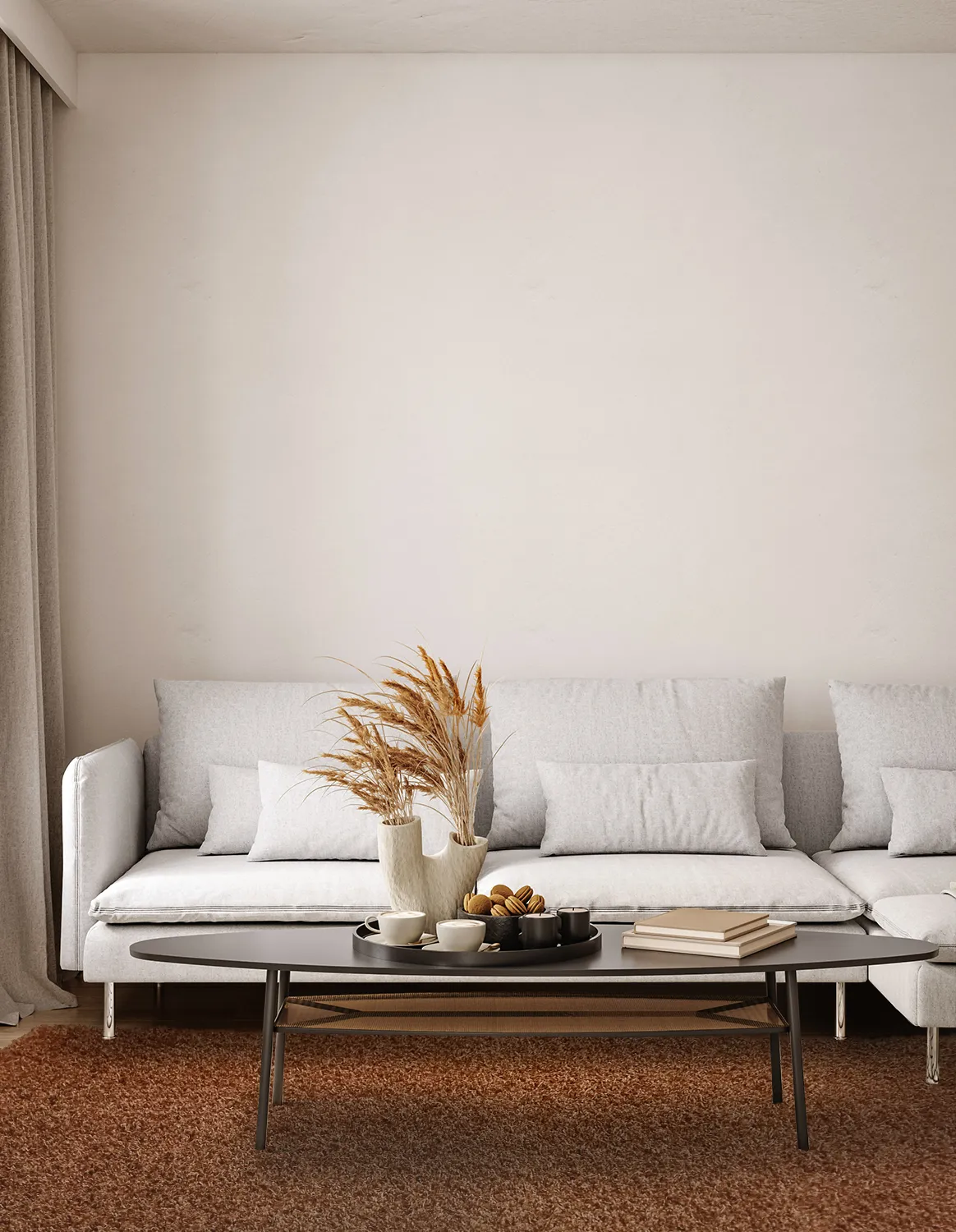 Hoogpolig vloerkleed - Zoe (terracotta)