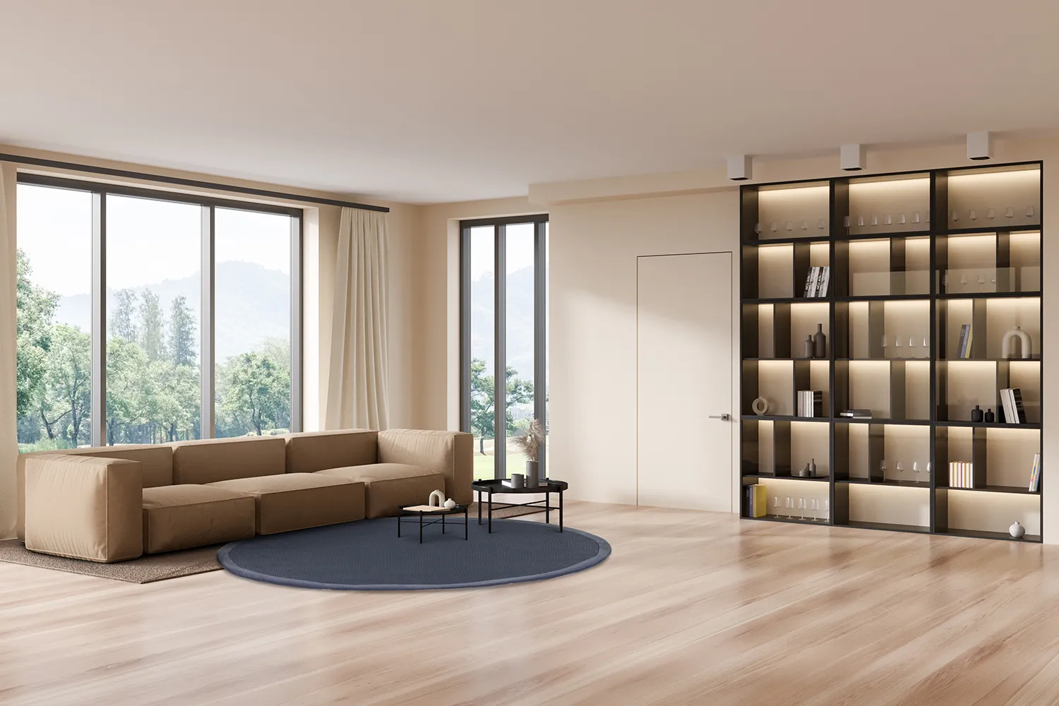 Ronde vloerkleden (sisal) - Agave (donkergrijs)