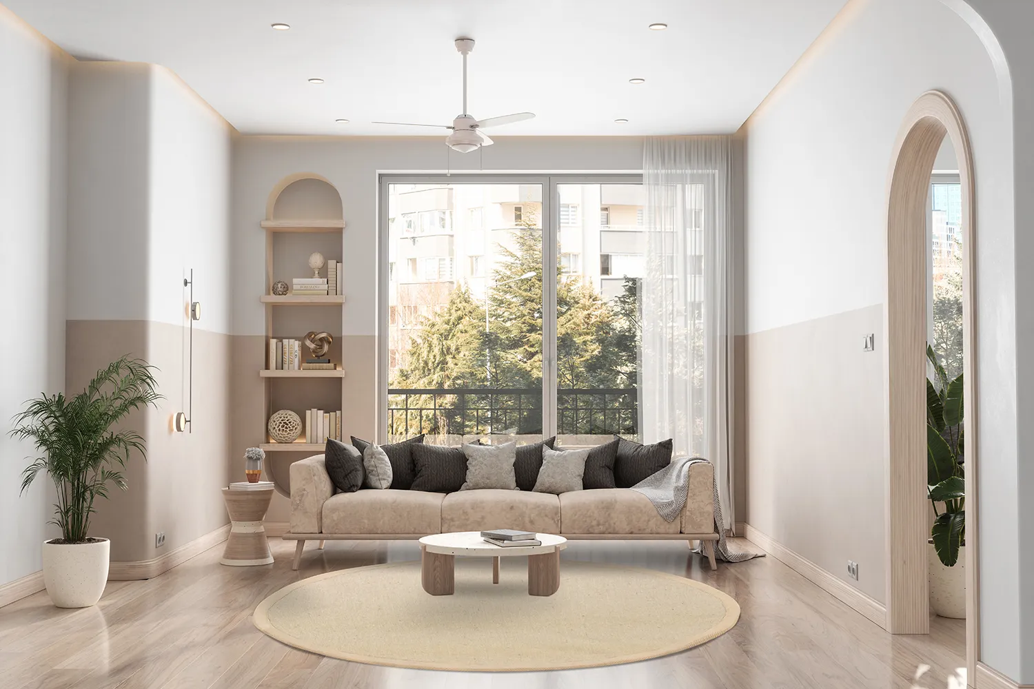 Ronde vloerkleden (sisal) - Agave (taupe)