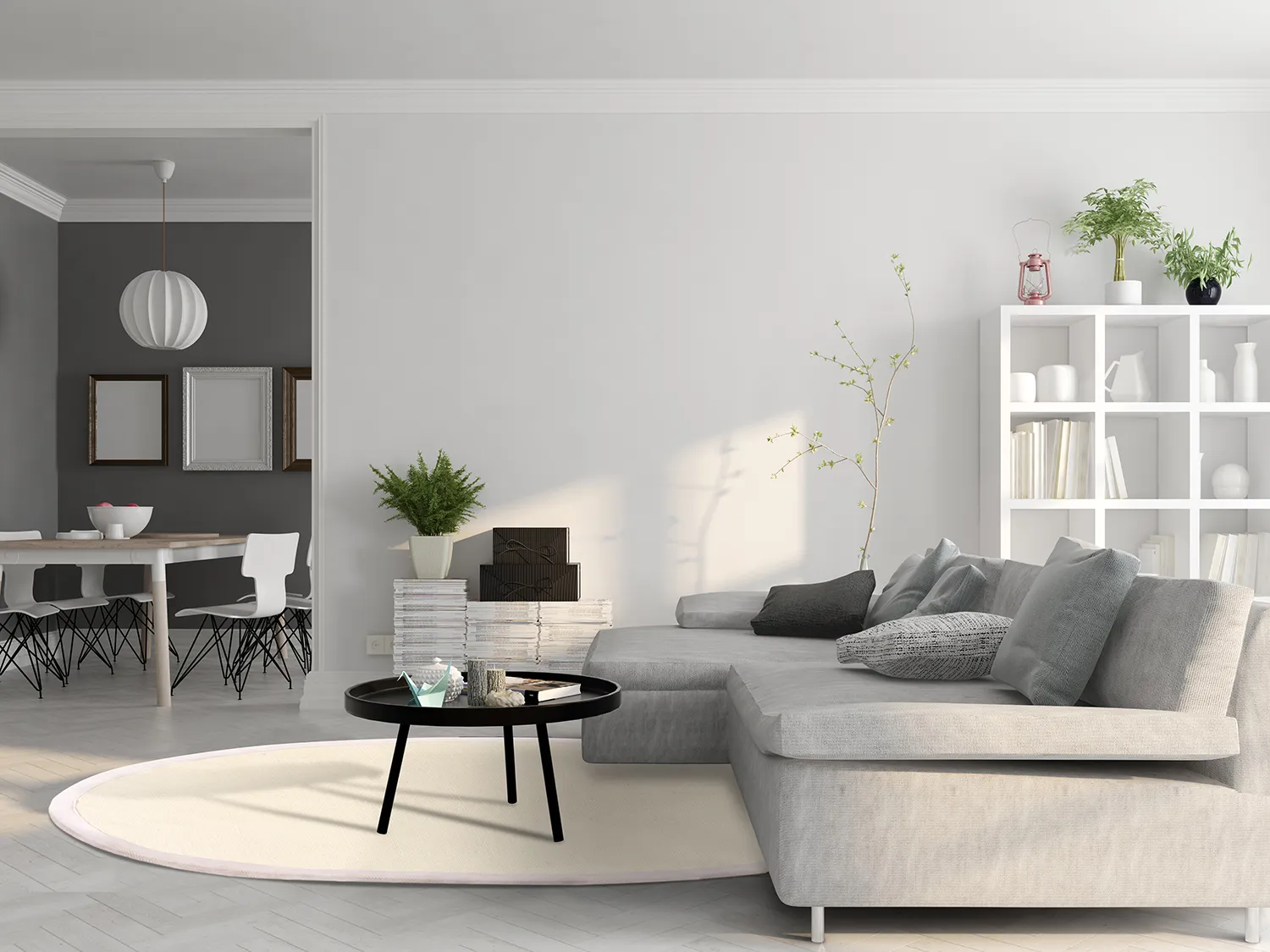 Ronde vloerkleden (sisal) - Agave (zilver/grijs)