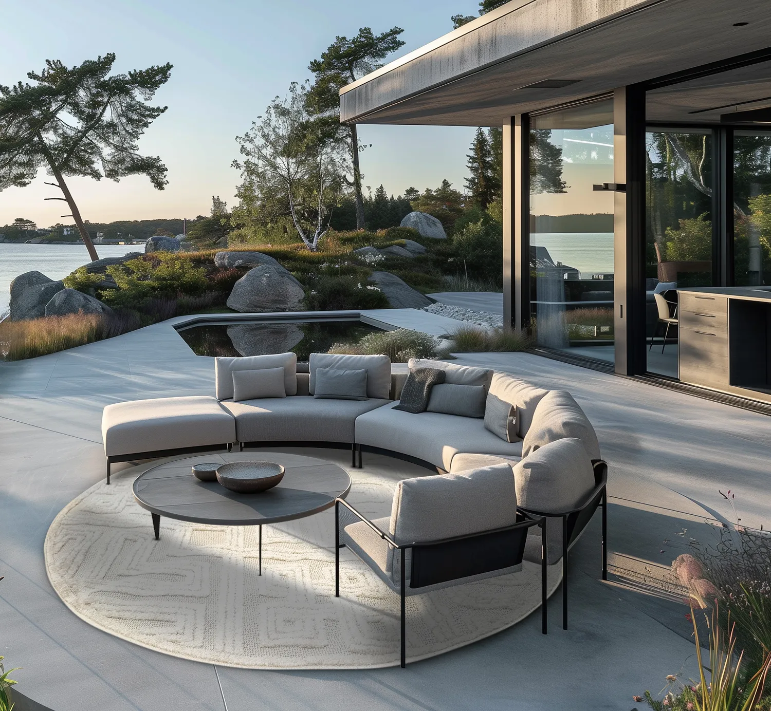 Ronde vloerkleden - Indoor/Outdoor Shirley (cream)