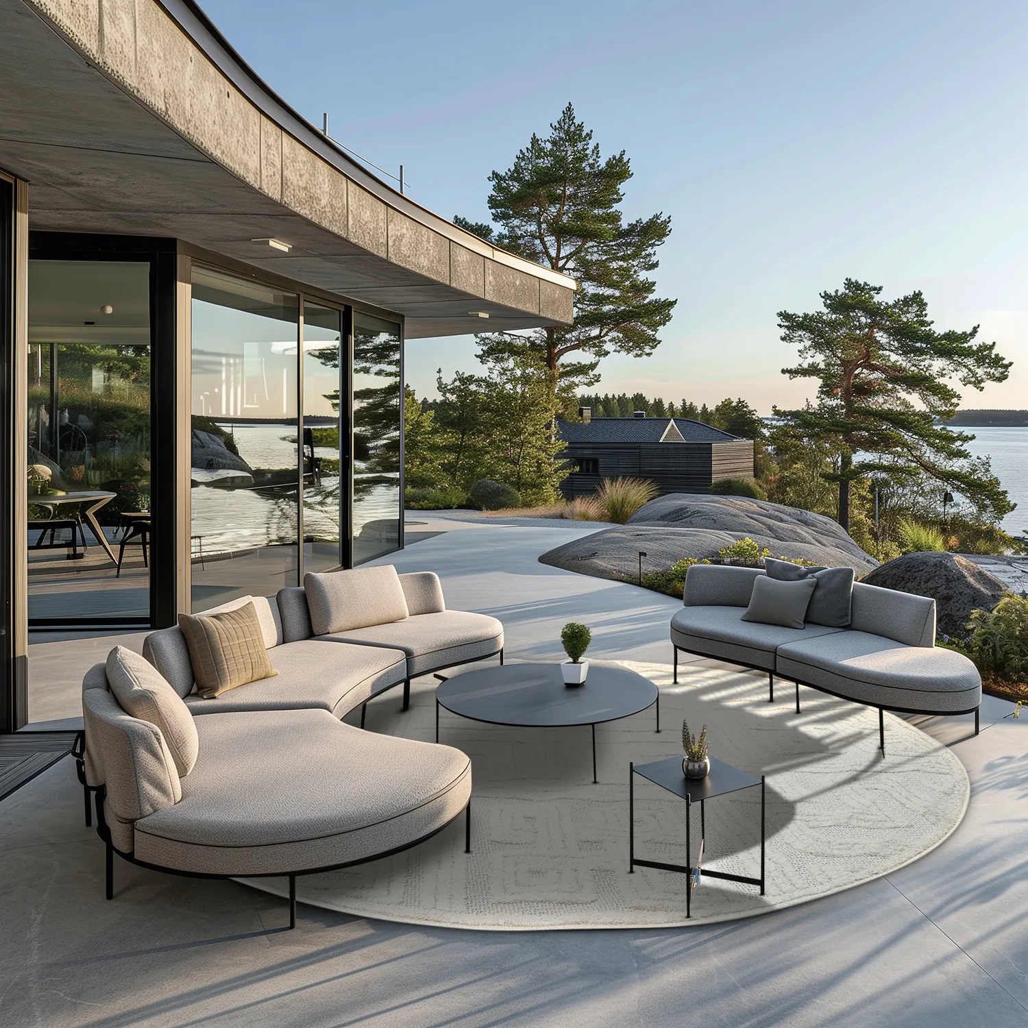 Ronde vloerkleden - Indoor/Outdoor Shirley (cream)