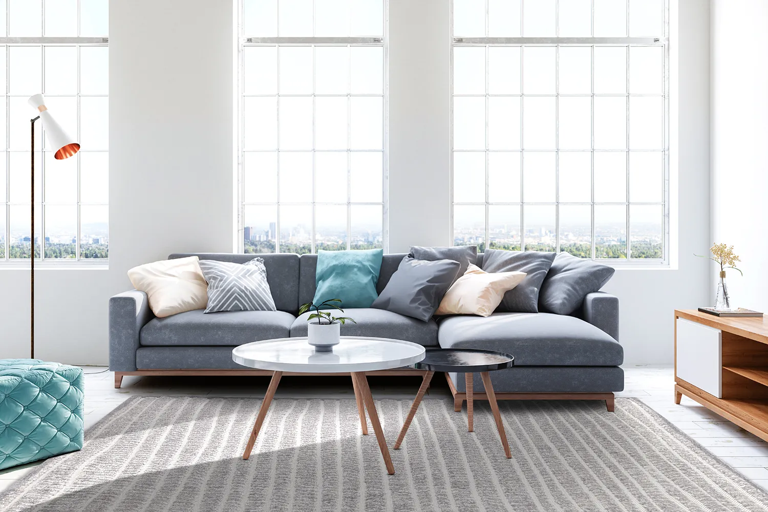 Shaggy Indoor-Outdoor - Kendall (cream/grijs)