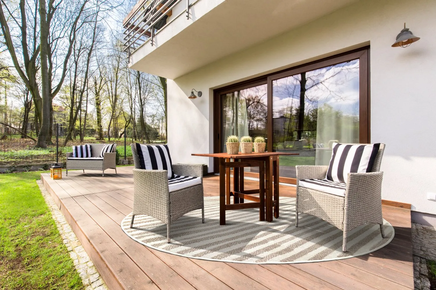 Ronde vloerkleden - Indoor/Outdoor Baldwin (cream/beige)