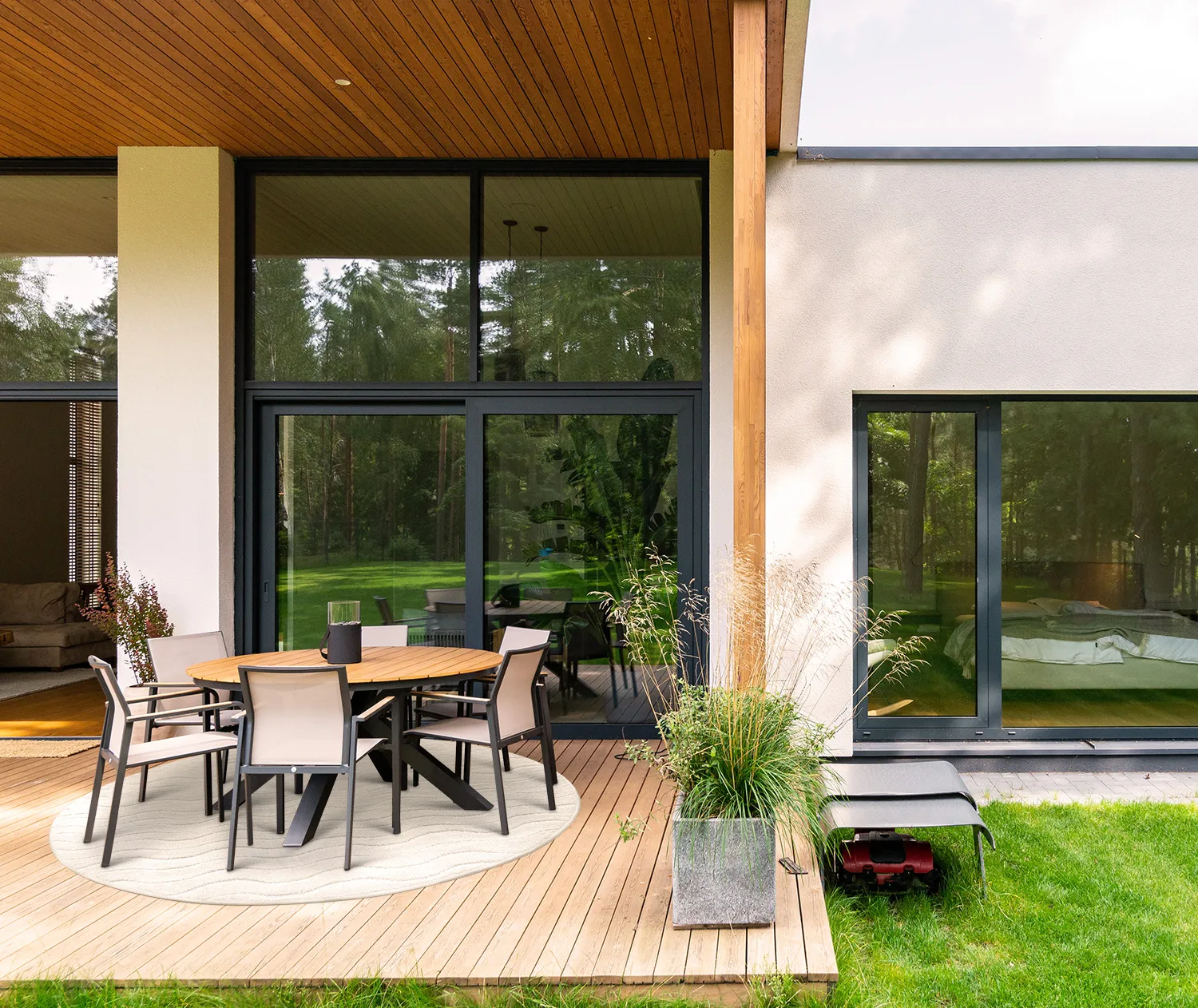 Ronde vloerkleden - Indoor/Outdoor Baltimore (cream)