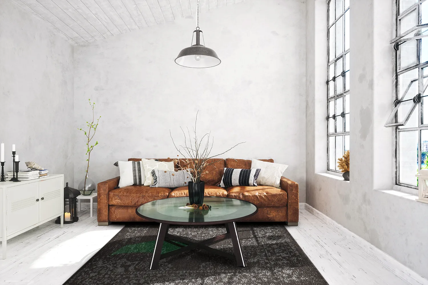 Vloerkleden voor binnen en buiten - Ellstin (zwart)