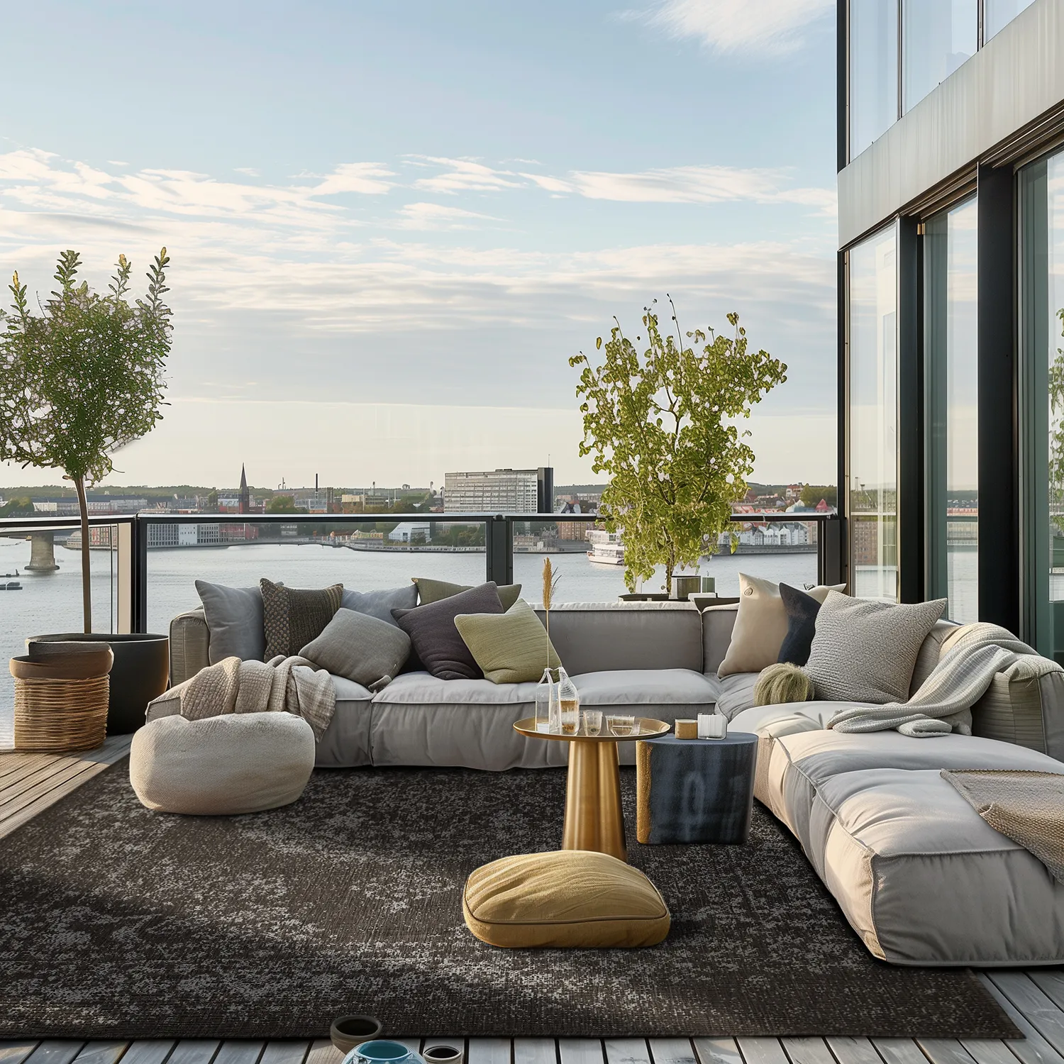 Vloerkleden voor binnen en buiten - Ellstin (zwart)