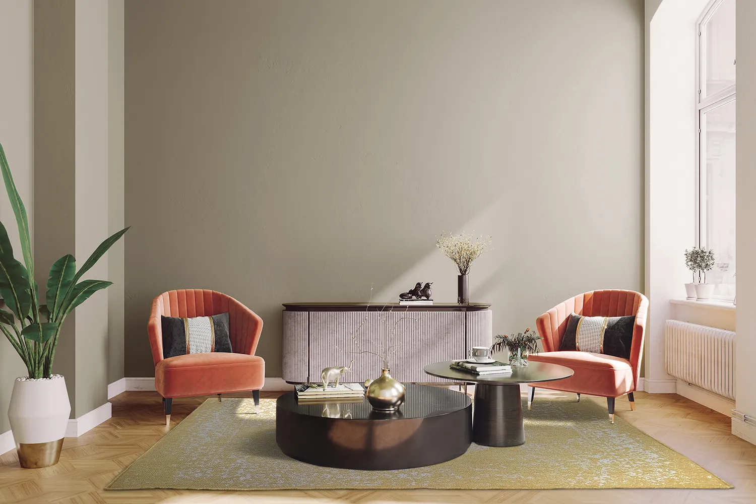 Vloerkleden voor binnen en buiten - Ellstin (geel)