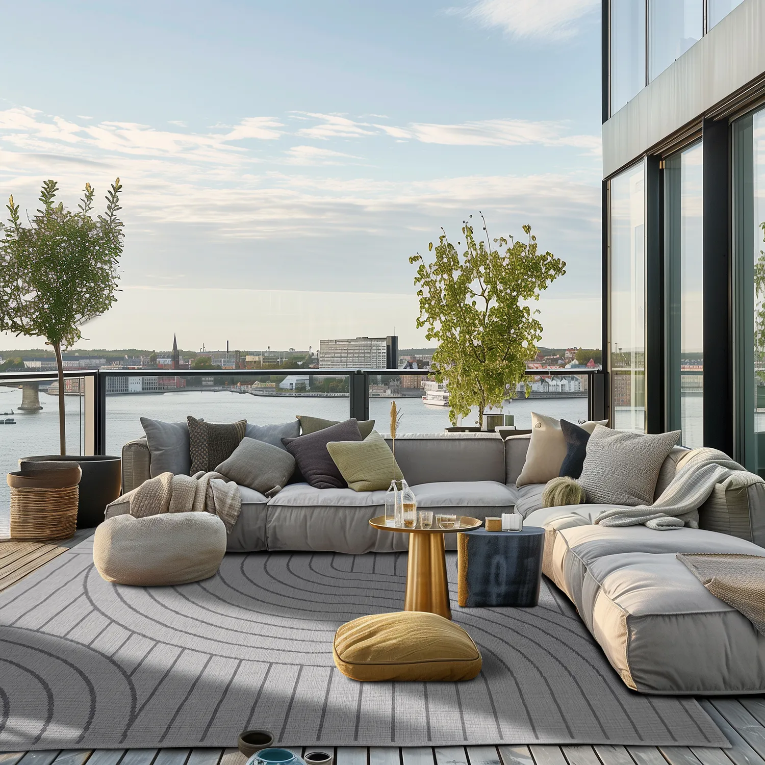 Vloerkleden voor binnen en buiten - Maynard (zwart)