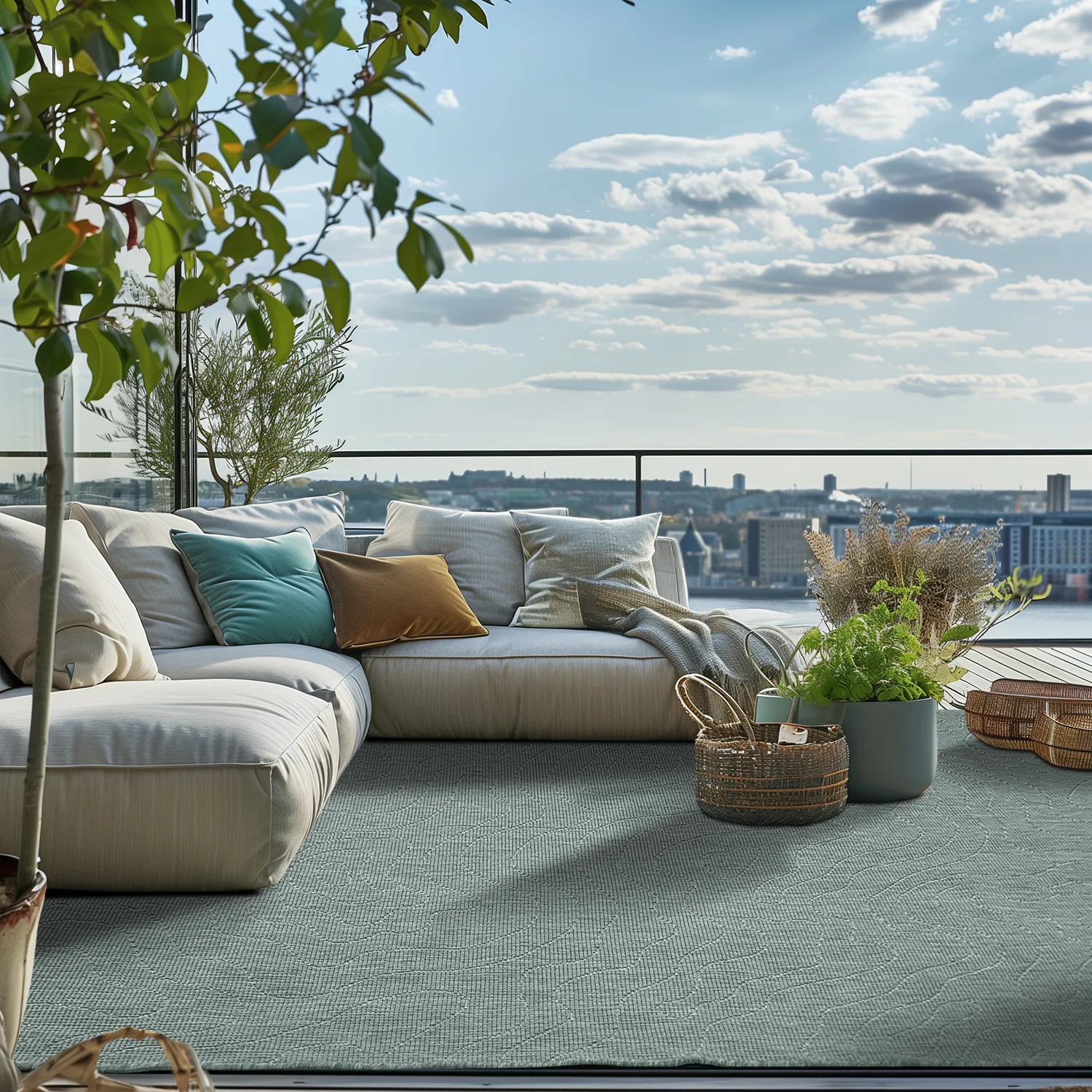 Vloerkleden voor binnen en buiten - Thurman (groente)