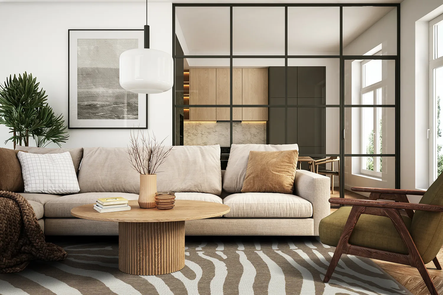 Vloerkleden voor binnen en buiten - Winona (beige)