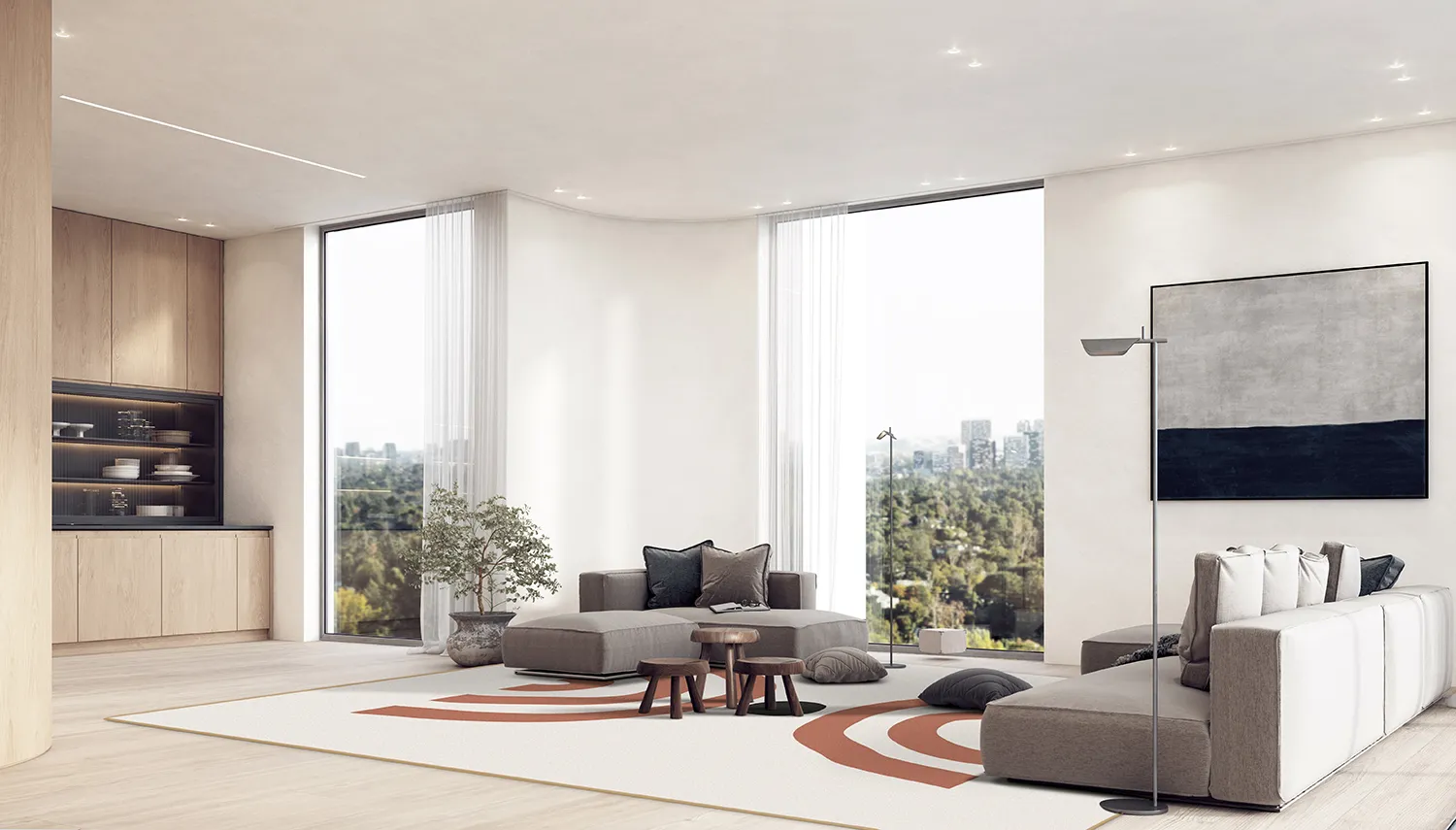 Wilton - Vannes (beige/zwart/oranje)